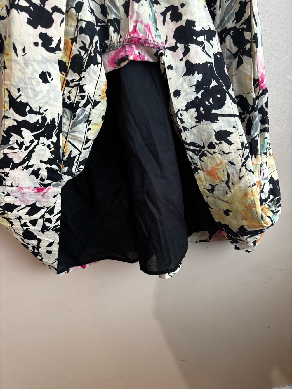 Lauren Ralph Lauren Plus Sz 18 Black Label Multicolor Floral Dress Cotton Voile - Picture 9 of 16